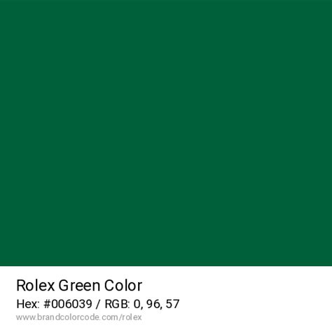 rolex green color code|rolex logo color scheme.